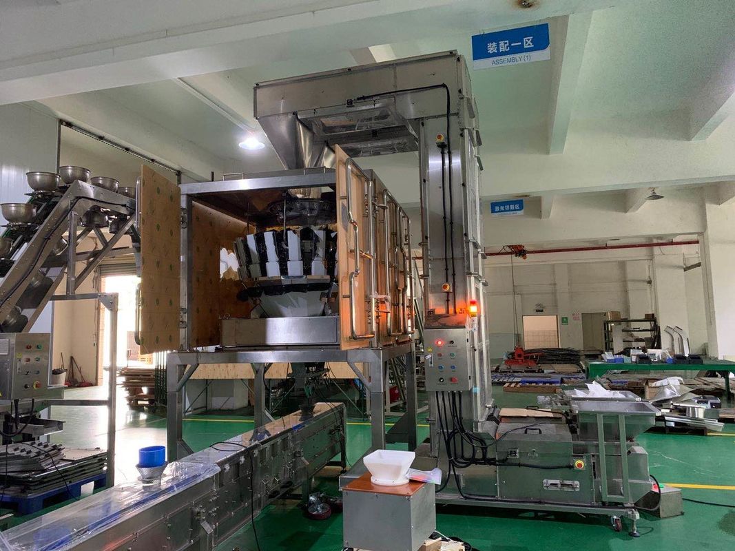 lift bucket tipe Z khusus yang bekerja dengan sistem pengepakan timbangan multihead