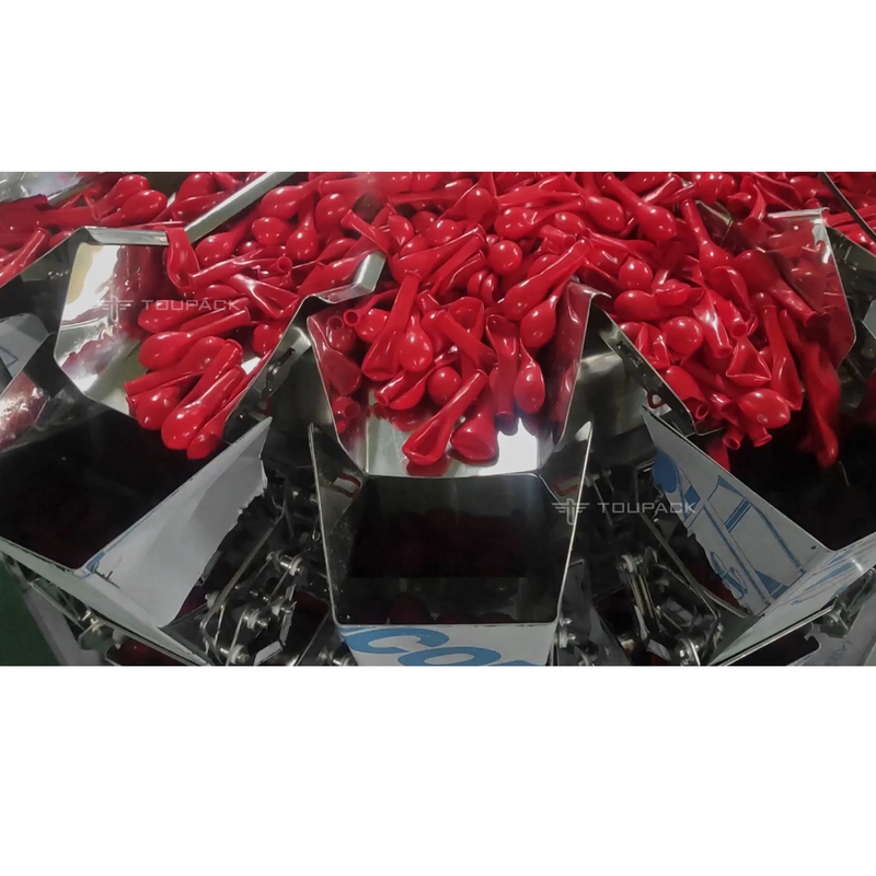 Akurasi Tinggi Otomatis 50 Buah 15 Buah 5 Buah Balon Beratnya Multihead Weigher Counting Mesin Pengemas