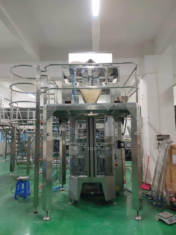 Tas Vertikal Otomatis Beratnya 4 Kepala 10L Linear Weigher 4kg Mesin Pengemas Serbuk Cuci