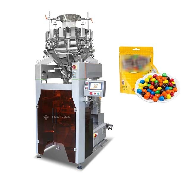 Mesin Penimbang Dan Pengepakan Permen Cokelat Permen Lembut Menutupi Area Kecil Mesin Pengisi 120BPM