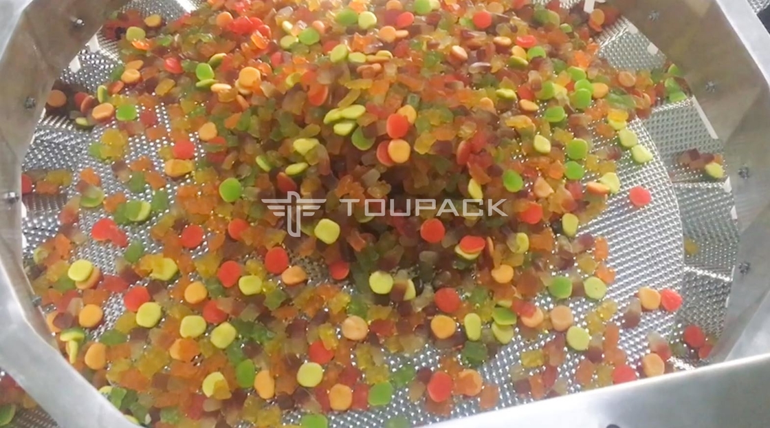 Mesin Pengemas Pengisi Penghitung Otomatis Untuk Tas Bantal Premade Doypack Gummy Bear Candy