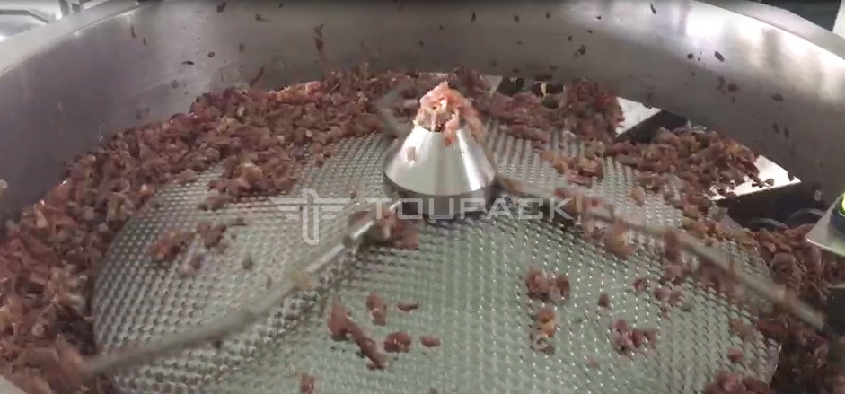 14 Kepala Sekrup Weigher 2,0KW 410kg Daging Babi cincang Daging segar Mesin Menimbang dan Pengemasan