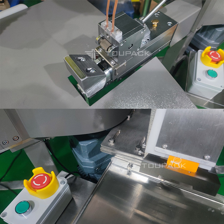 Manual Bawang putih Mesh Bag Packing Machine Dengan Staples Semi Otomatis Ginger Mesh Bag Clipping Packing Machine