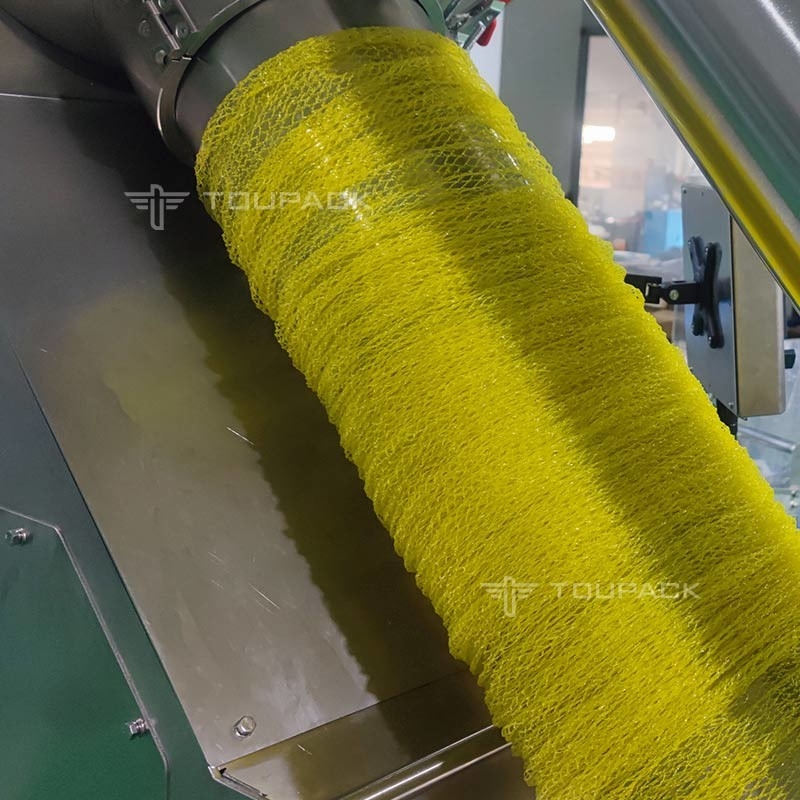 Kombi Wigher Linear Otomatis Dengan Mesin Pemotong Jaring Lemon Mesh Bag Packing Equipment