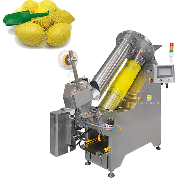 Kombi Wigher Linear Otomatis Dengan Mesin Pemotong Jaring Lemon Mesh Bag Packing Equipment