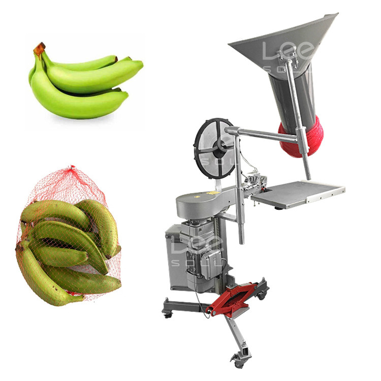 Semi Otomatis Pisang wortel Packing Machine Untuk Mesh Net Bag Berat Penghitungan Netting Clipping