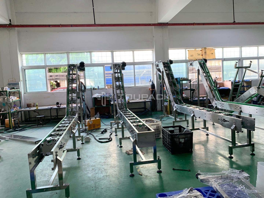 Customized Size Stainless Steel Bowl Z Shape Conveyor Untuk Makanan Dumpling Meat Ball Belt Conveyor