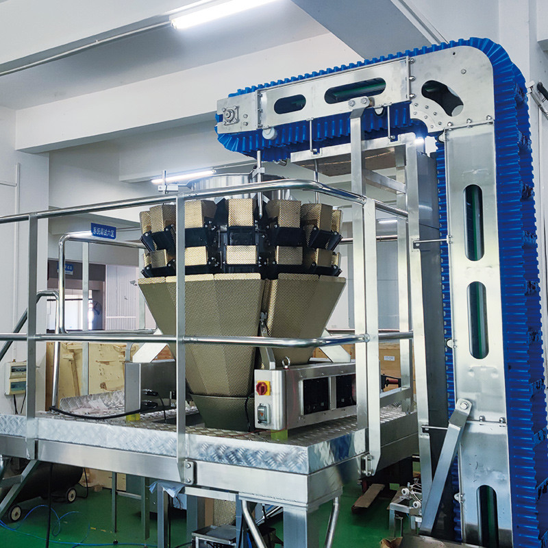 Otomatis Daging Sapi Daging Babi Sapi Sapi Sosis Ayam Mesin Pengemasan Makanan Lengket Dengan MultiHead Weighing Sealing Packaging Machine