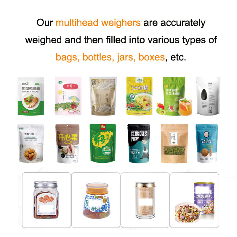 Otomatis Biji Kopi Granule Stand Up Kantong Tas Pra-dibuat Doypack Pengisian Multihead Weighing Packaging Machine