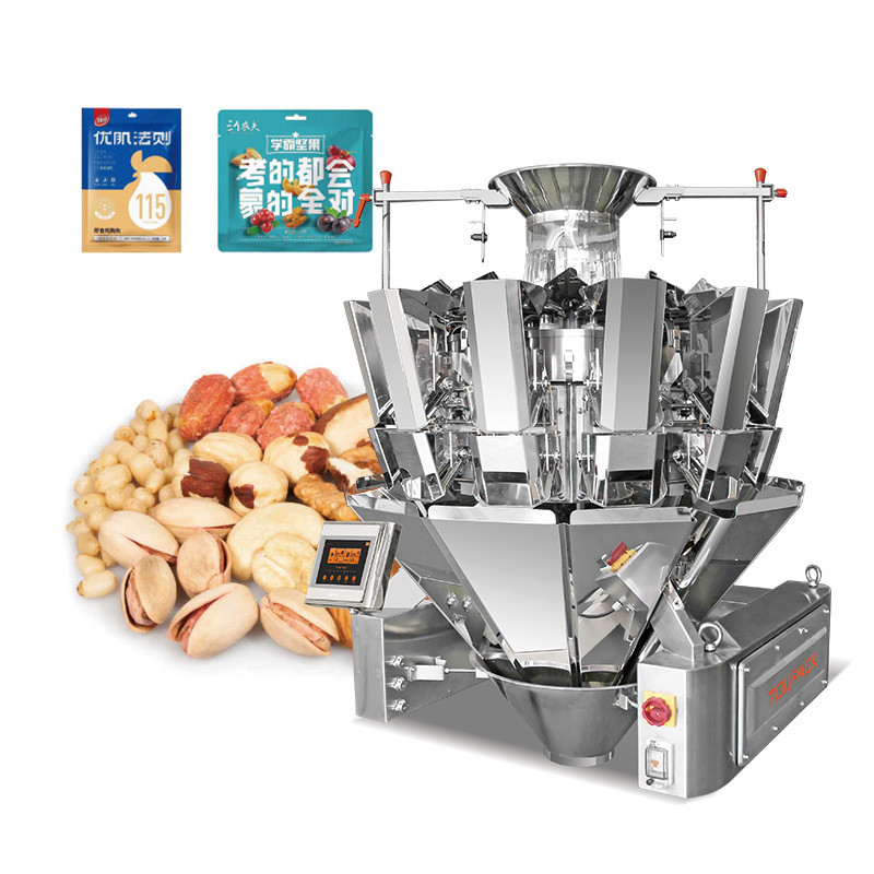 Otomatis Biji Kopi Granule Stand Up Kantong Tas Pra-dibuat Doypack Pengisian Multihead Weighing Packaging Machine
