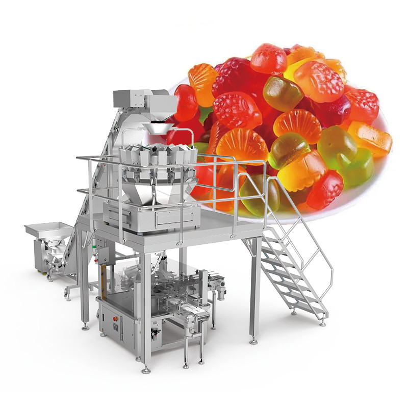 Automatic Counting Hard Candy Doypack Packing Machine Soft Candy Packing Machine Gummy Bear Candy Packing Machine Mesin pengemasan permen
