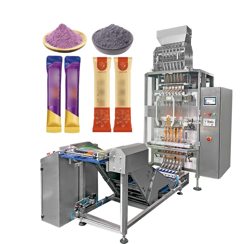 Mesin Kemasan Multi Lane Otomatis Saus Sachet Multihead-Column Check Weigher Stick Multi Lanes Mesin Kemasan