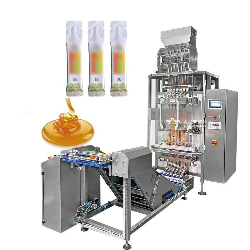 Mesin Pengemasan Multi Lane Otomatis Multi Tujuan 3 In 1 Kopi Gula Campuran Powder Kopi Stick Mesin Pengemasan