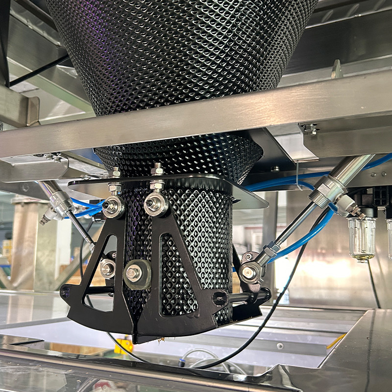 14 Kepala Multihead Weigher Pet Packing Machine Ikan Anak anjing kucing Pemanasan Makanan 120g 240g 400g 1kg Ziplock Packing Machine