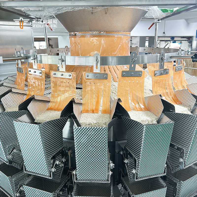 Mesin Pengemasan Kacang Kentang Pistachio Popcorn Corn Flakes Automatic Kacang Kentang Multihead Weigher Packaging Machine