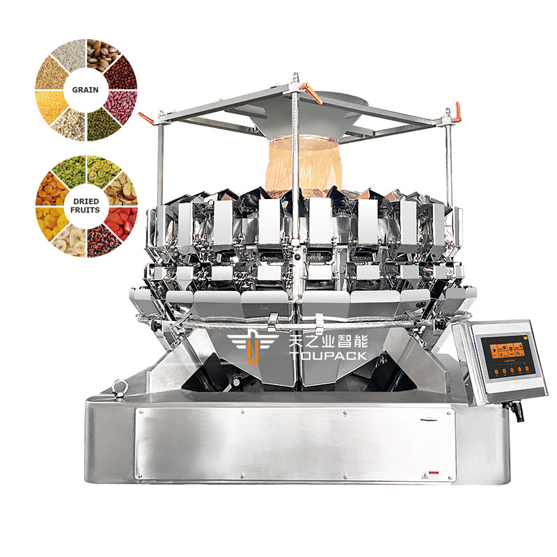 Efisiensi Tinggi Pistachio Nuts Vertikal Packing Machine PLC-Driven Untuk Sealing Wrapping Label Pengisian Kantong Packing Line