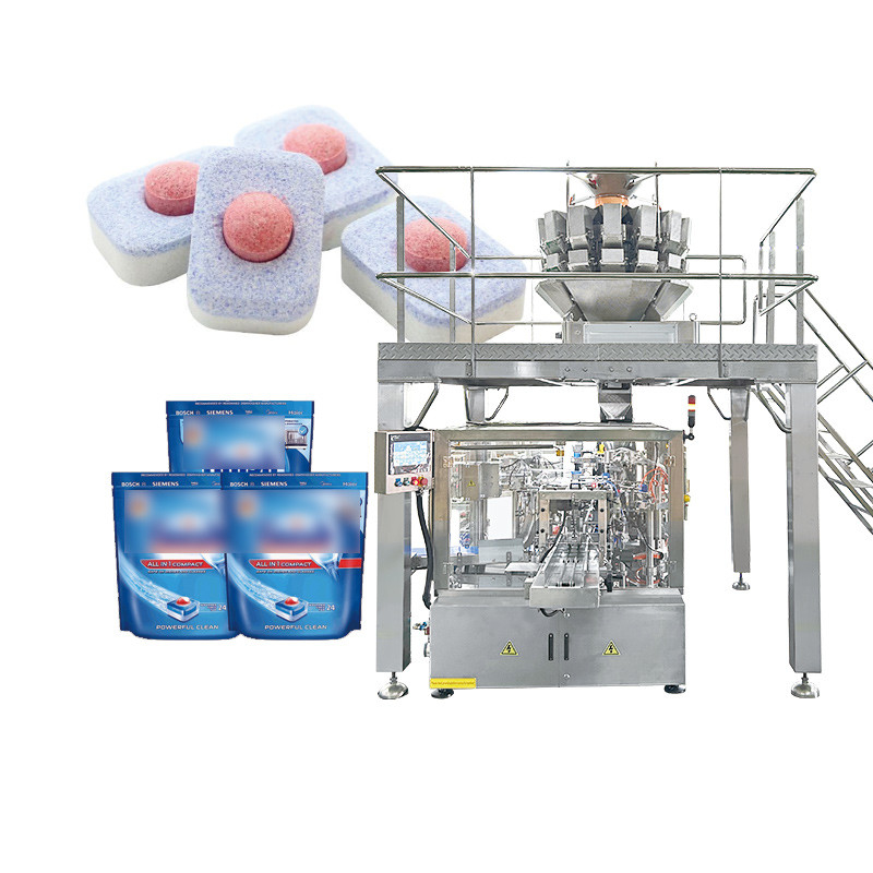 PVA Film Laundry Kapsul Packing Machine Mesin Cuci Piring Pod Packing Machine Deterjen Pods Kotak penuh packing
