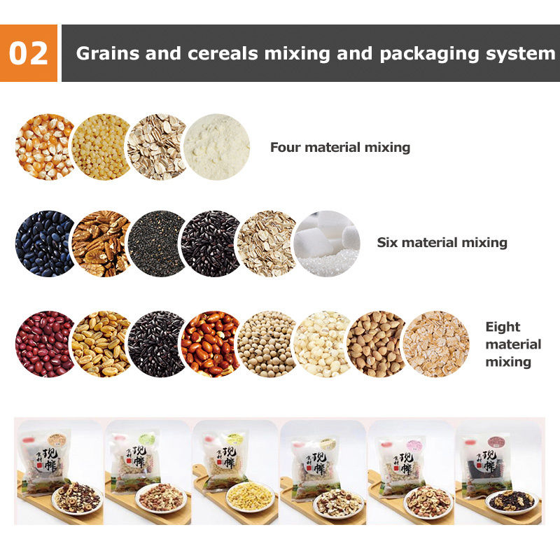 Otomatis 10g-1000G Pouch Parrot Food Packing Machine Gula Kacang Bumbu Teh Daun Sachet Packing Machine Multihead Weigher