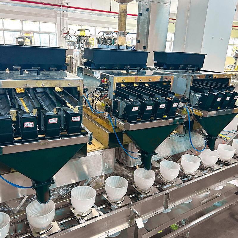 Otomatis 10g-1000G Pouch Parrot Food Packing Machine Gula Kacang Bumbu Teh Daun Sachet Packing Machine Multihead Weigher