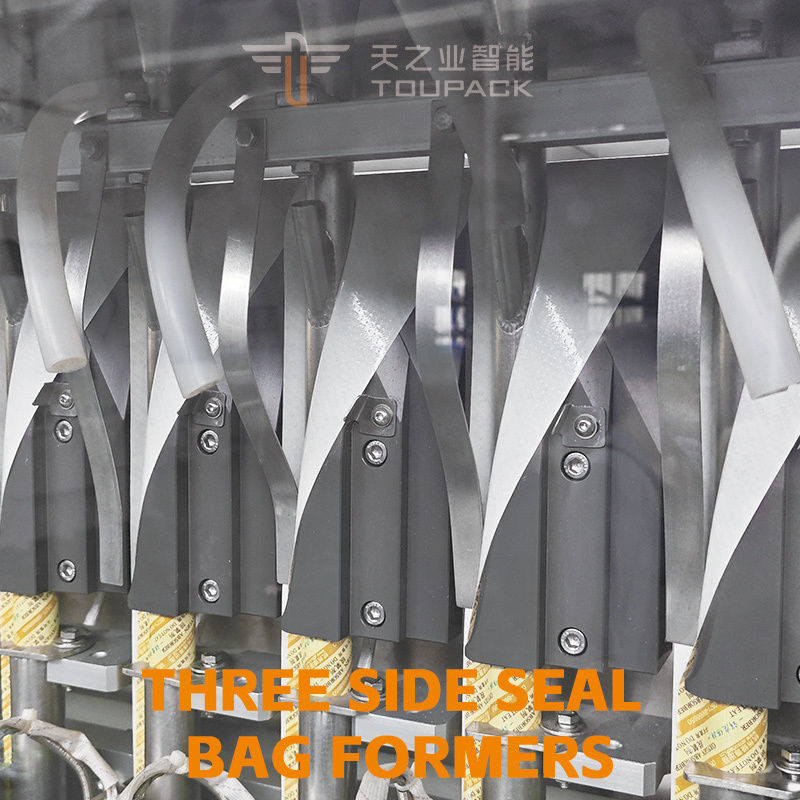 Mesin Pengemas dan Pengisi Saus Tomat Vffs Otomatis Penuh Multi Jalur Vertikal 4 Sisi Segel Sachet