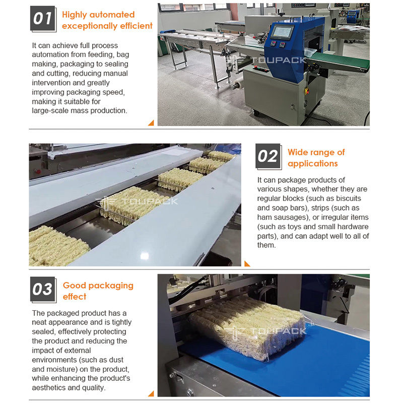 Horizontal Wrapping Flow Pack Packing Machine Disposable Plates Kitchen Packaging Machine Pillow Packaging Machine