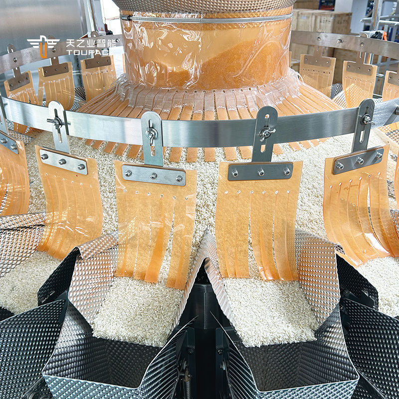 Mesin Pengemasan Kacang Kentang Pistachio Popcorn Corn Flakes Automatic Kacang Kentang Multihead Weigher Packaging Machine