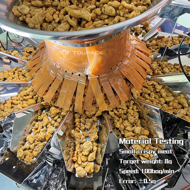 10/14 Hoppers Multihead Weigher Pellet Packing Machine Kantong plastik Vertikal Multihead Weigher Packing Machine