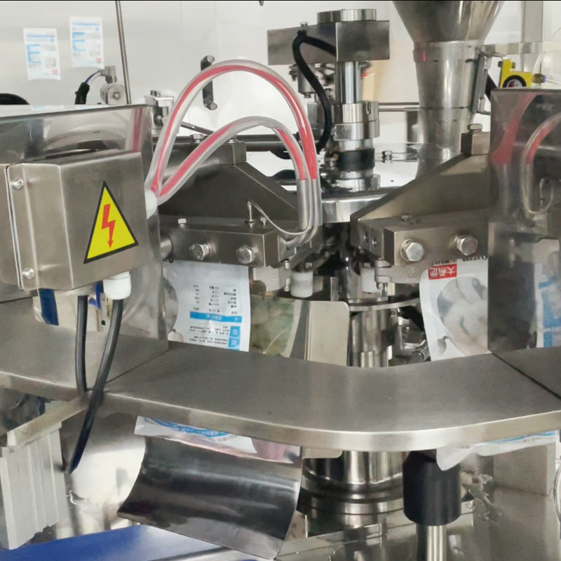 Mesin Pengemas Kantong Makanan Beku Otomatis Vakum Food Grade Udang Cumi Cincin Kantong Multihead Weigher Filling Packing Machine