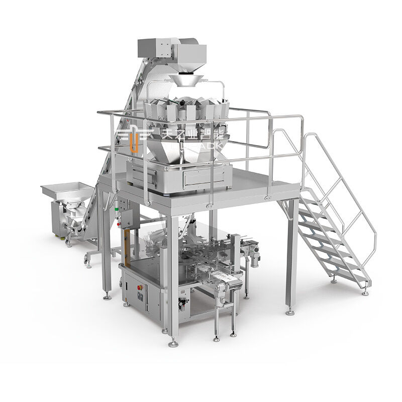 Keakuratan Tinggi Dried plum Granule Botol Plastik Packing Machine Line untuk Candy Popcorn Snack Jar Can Filling Machine