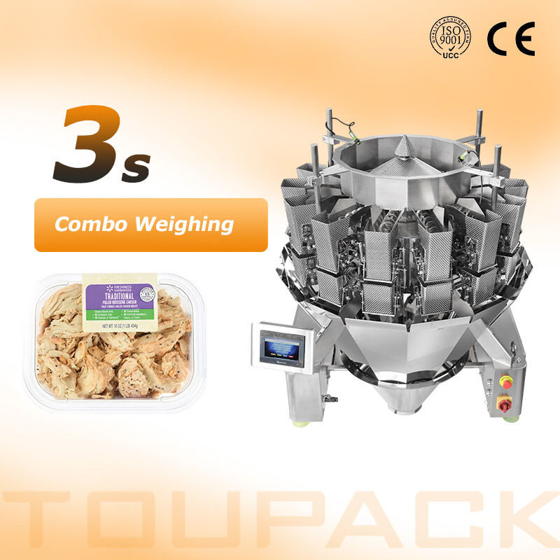 Automatic Food Tray Sealer Machine with Multihead Weigher for High Speed & Stable Output, Accurate Weighing, and Wide Application Range