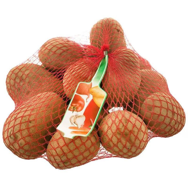 Industrial Potato Mesh Bag Packaging Line dengan Automatic Weigher Net Bag Filling Clipping dan Tag Inserter