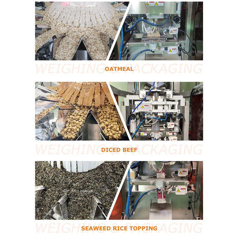 Mesin Segel Isi Bentuk Vertikal Berkecepatan Tinggi dengan Multihead Weigher (80-200 kantong/mnt)