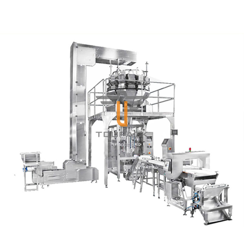 120bag/Min Akurasi Tinggi Multihead Weigher Packing Machine Untuk Keju Dan Bawang Hoops
