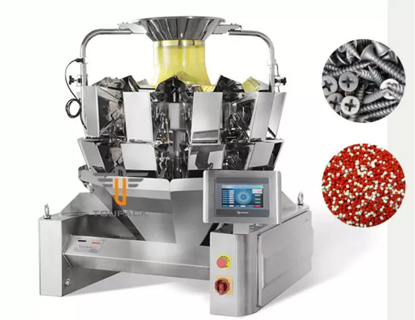 SS304 2.5L Butiran Multihead Weigher 10 Kepala Untuk Produk Besi