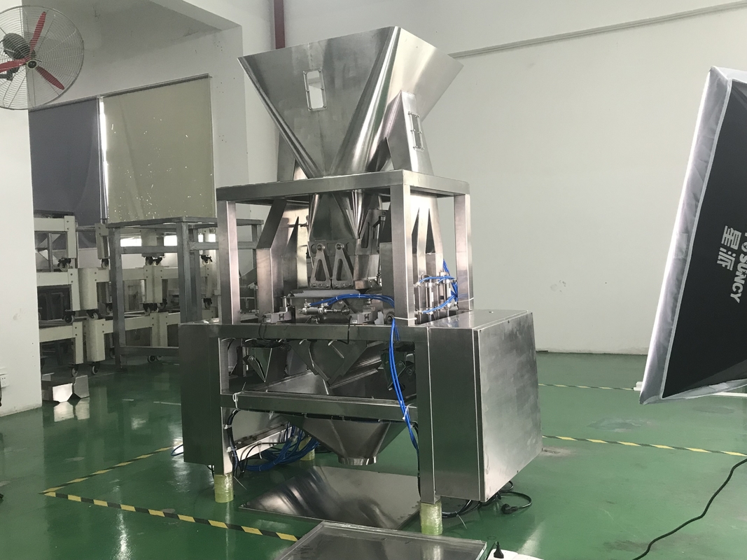 8 Hopper 0.5L 1.2L Linear Weigher Untuk Bahan Jaring Kecil Seperti Gula Garam