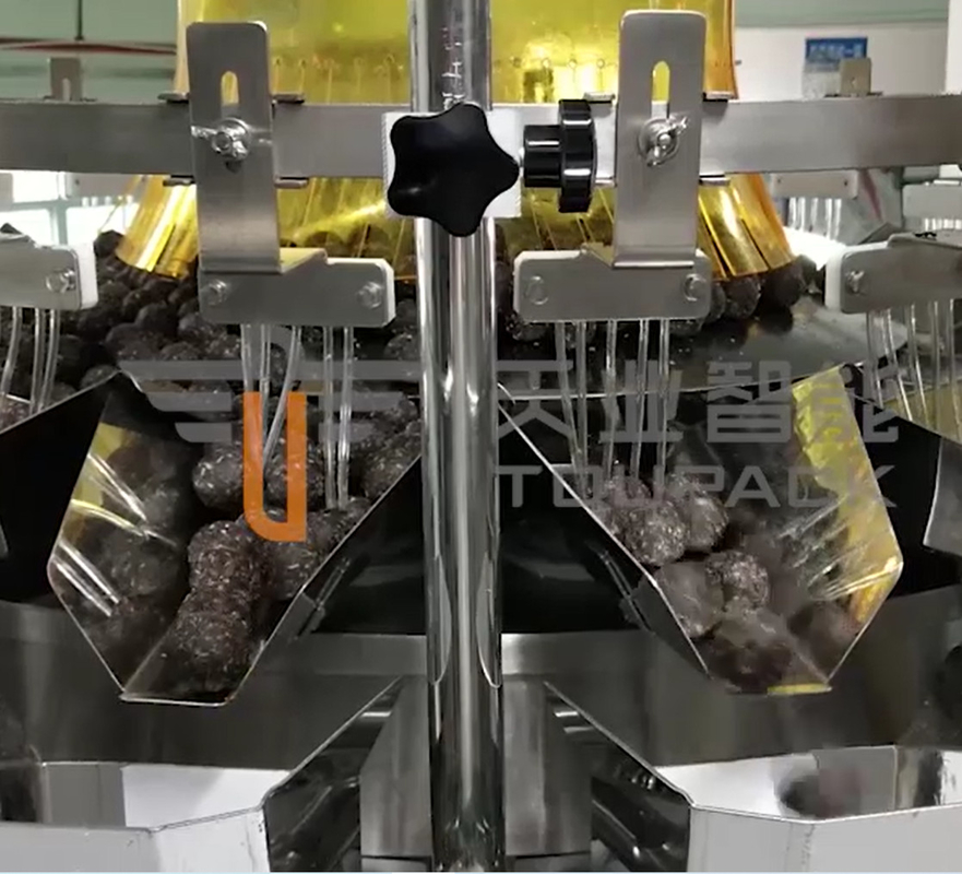 1.5K 28 Heppers 2.5L Multihead Weigher Packing Machine Untuk Cup Chocolate