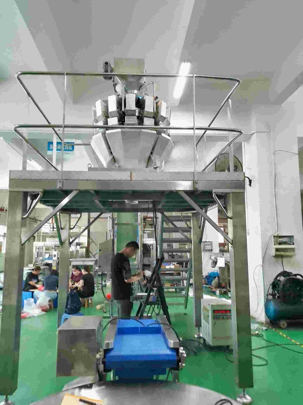 20m / mnt Mesin Pengemas Kacang Food Grade Cherry Tomat Stainless Steel Swan Neck Tiling Conveyor