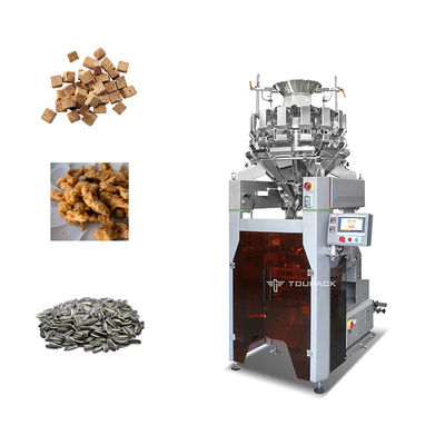 Dendeng Daging Biji Melon Granulated All In One Mesin Pengemas Berat 14 Kepala