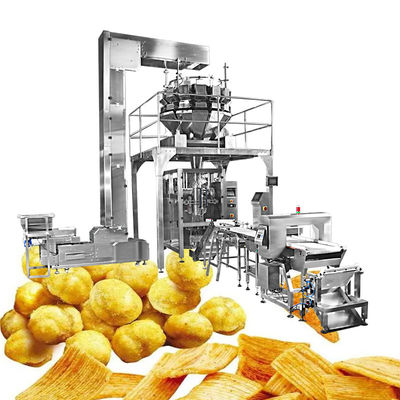 CE Automatic Multi Head Weigher Vertical Packing Machine Makanan / Popcorn / Keripik Kentang
