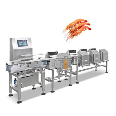 Smart Auto Conveyor Check Weigher Machine Untuk Penyortir Sosis Udang Merah Belt Weigher Weight Checker