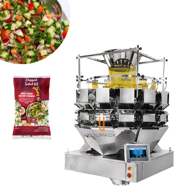 Salad 14 Head Multihead Weigher Mesin Pengemas Vertikal yang Dapat Dikonfigurasi