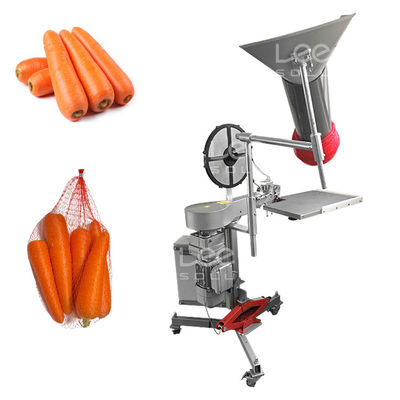Semi Otomatis Karot Net Bag Packing Machine Bawang Putih Bawang Putih Ginger Net Bag Packing Mesin Pemotong