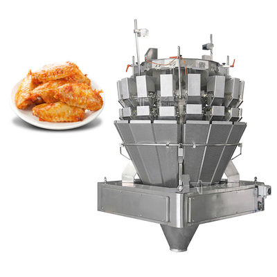 Automatic Screw Feeder Combination Weigher Mengisi Makanan Lemak Daging Marinasi Sayap Ayam Multihead Weigher