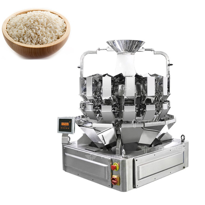 14 Ember Otomatis Multihead Weigher 1kg 2kg 5L Cereals Food Grain Rice Bag Packing Machine
