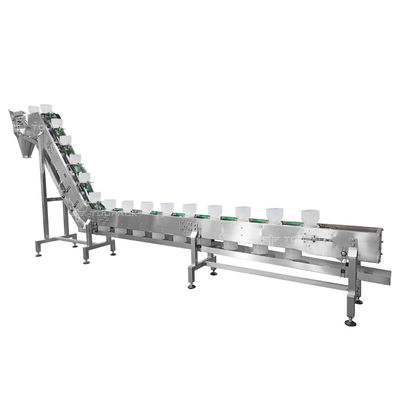 Customized Size Stainless Steel Bowl Z Shape Conveyor Untuk Makanan Dumpling Meat Ball Belt Conveyor