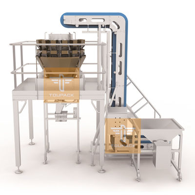 Rumput cincang Sistem menimbang dan mengisi Daging segar 14 Kepala Sekrup Pakan Multihead Weigher
