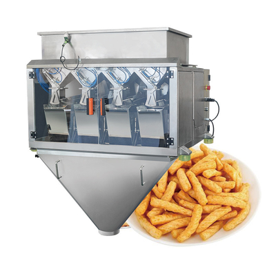 Bobot kecil 2/4/8 Kepala Weigher linier Biji Padi Kacang Pellet Menimbang Isi Weigher Packing Mesin Peralatan