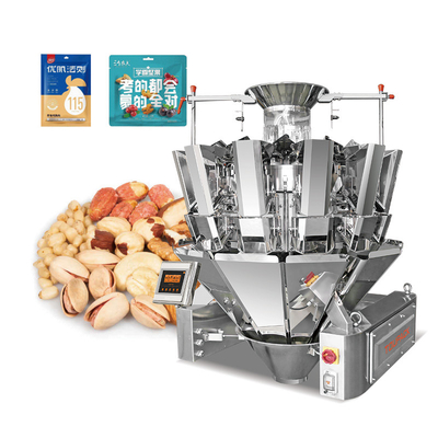 Otomatis Biji Kopi Granule Stand Up Kantong Tas Pra-dibuat Doypack Pengisian Multihead Weighing Packaging Machine