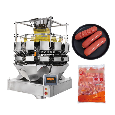 Mesin Pengemasan Sausage Belt Combination Weigher Sausage Multihead Weigher