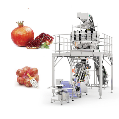 Lemon Bawang Putih Bawang Putih Nanas Mesh Net Bags Packing Machine Net Cutting Machine